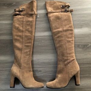 Sam Edelman Over The Knee Tan Suede Tall Boots ‘Sutton’ Like New Size 5.5M Sexy